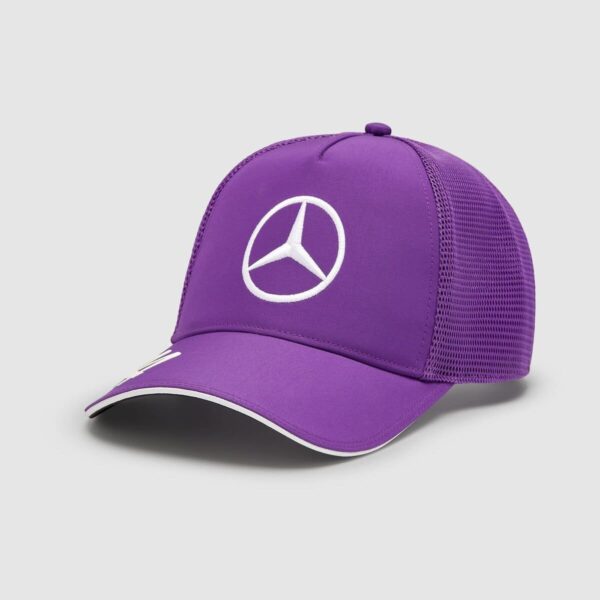 GORRA MERCEDES LEWIS HAMILTON LILA 2024 - Imagen 2