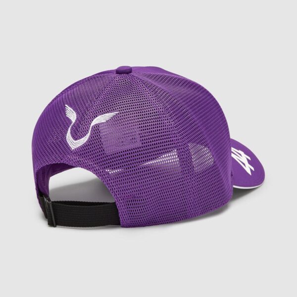 GORRA MERCEDES LEWIS HAMILTON LILA 2024 - Imagen 3