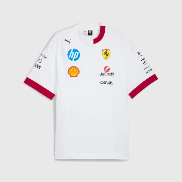 CAMISETA SCUDERIA FERRARI OVERSIZE 2025 BLANCA