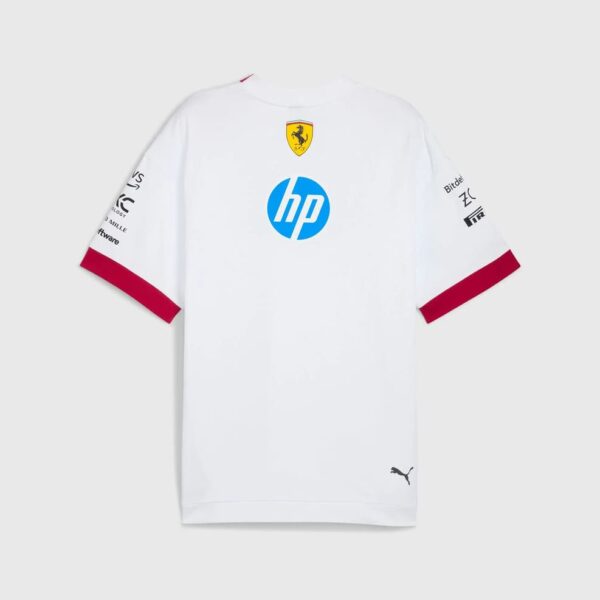 CAMISETA SCUDERIA FERRARI OVERSIZE 2025 BLANCA - Imagen 2